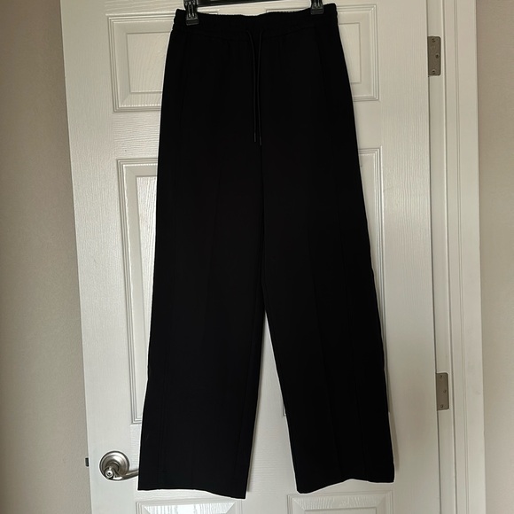 Black wide leg track pant - Picture 1 of 2